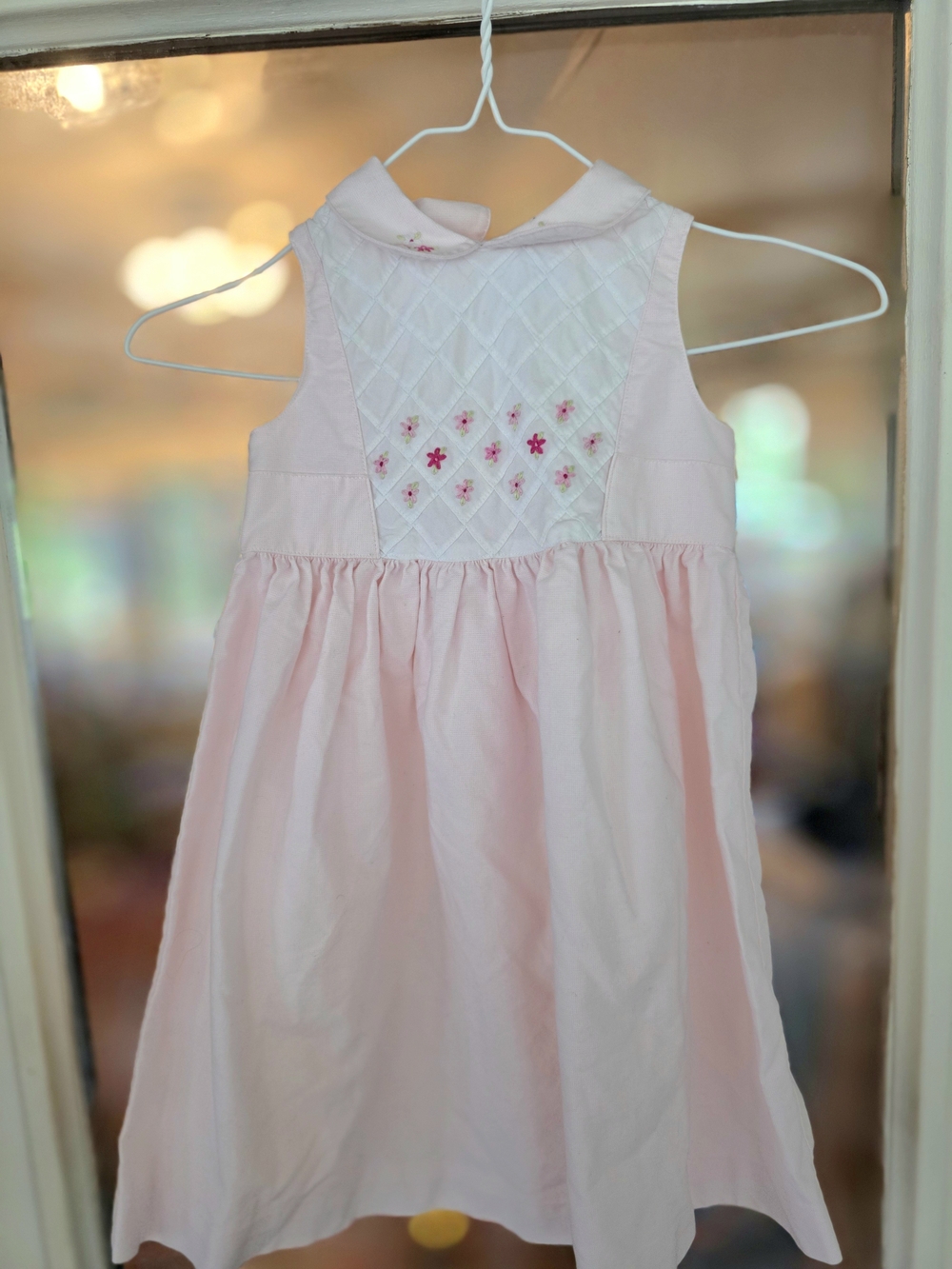 Vintage Gymboree Garden Bloom Pink Sleeveless Floral Dress Sz 3t